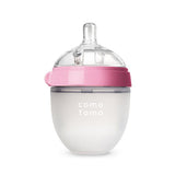 Comotomo Natural Feel Anti-Bacterial Heat Resistance Silicon Baby Bottle 150ml (Pink)