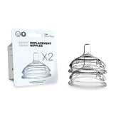 Comotomo Replacement Nipples, Slow Flow (1 hole), 2-pack