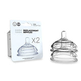 Comotomo Replacement Nipples, Medium Flow (2 holes), 2-pack