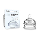 Comotomo Replacement Nipples, Fast Flow (3 holes), 2-pack