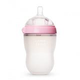 Comotomo Natural Feel Anti-Bacterial Heat Resistance Silicon Baby Bottle 250ml (Pink)