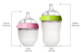 Comotomo Natural Feel Anti-Bacterial Heat Resistance Silicon Baby Bottle 150ml (Pink)